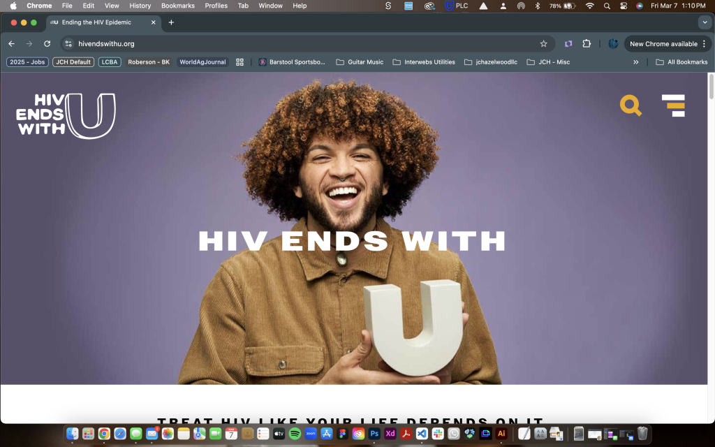 screenshot of hivendswithu.org homepage