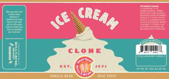image of bottle label for Ice Cream Clone - Bull & Bush Brewery